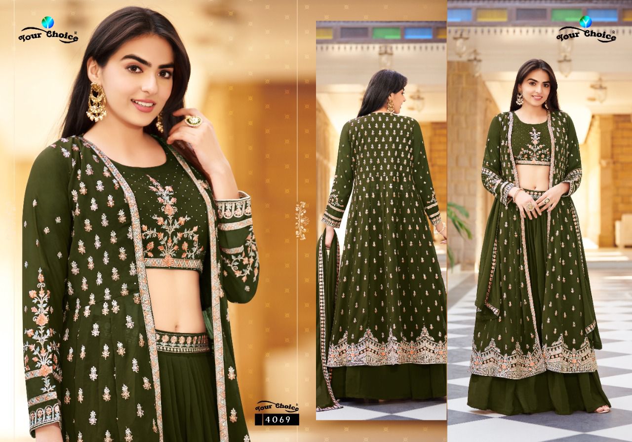 Your Choice Gucee 2 Stylish Wedding Wear Georgette Heavy Work Designer Salwar Kameez Collection